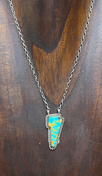 Lightning Bolt Kingman Turquoise Necklace 1