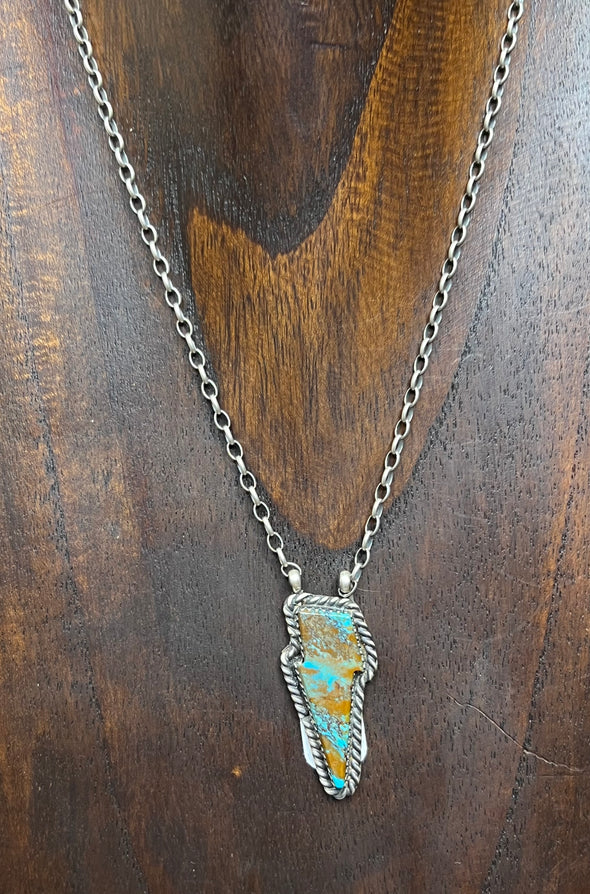 Lightning Bolt Kingman Turquoise Necklace 2