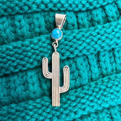 Cactus & Turquoise Pendant