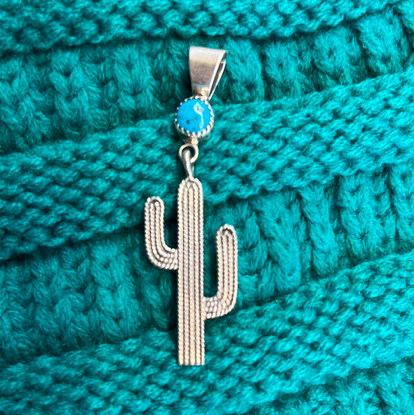 Cactus & Turquoise Pendant